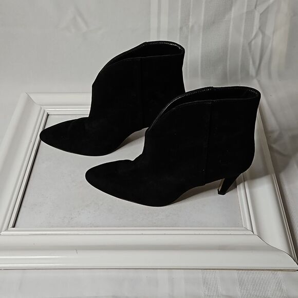 H & M black faux suede ankle boots size 40/US 8. 5 - Picture 5 of 10